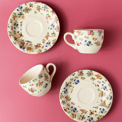 Eden's Bloom Floral Ceramic Tea Set of 15 pcs