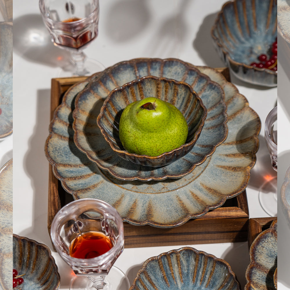 Oshin Ceramic Dinner Set of 82 pcs