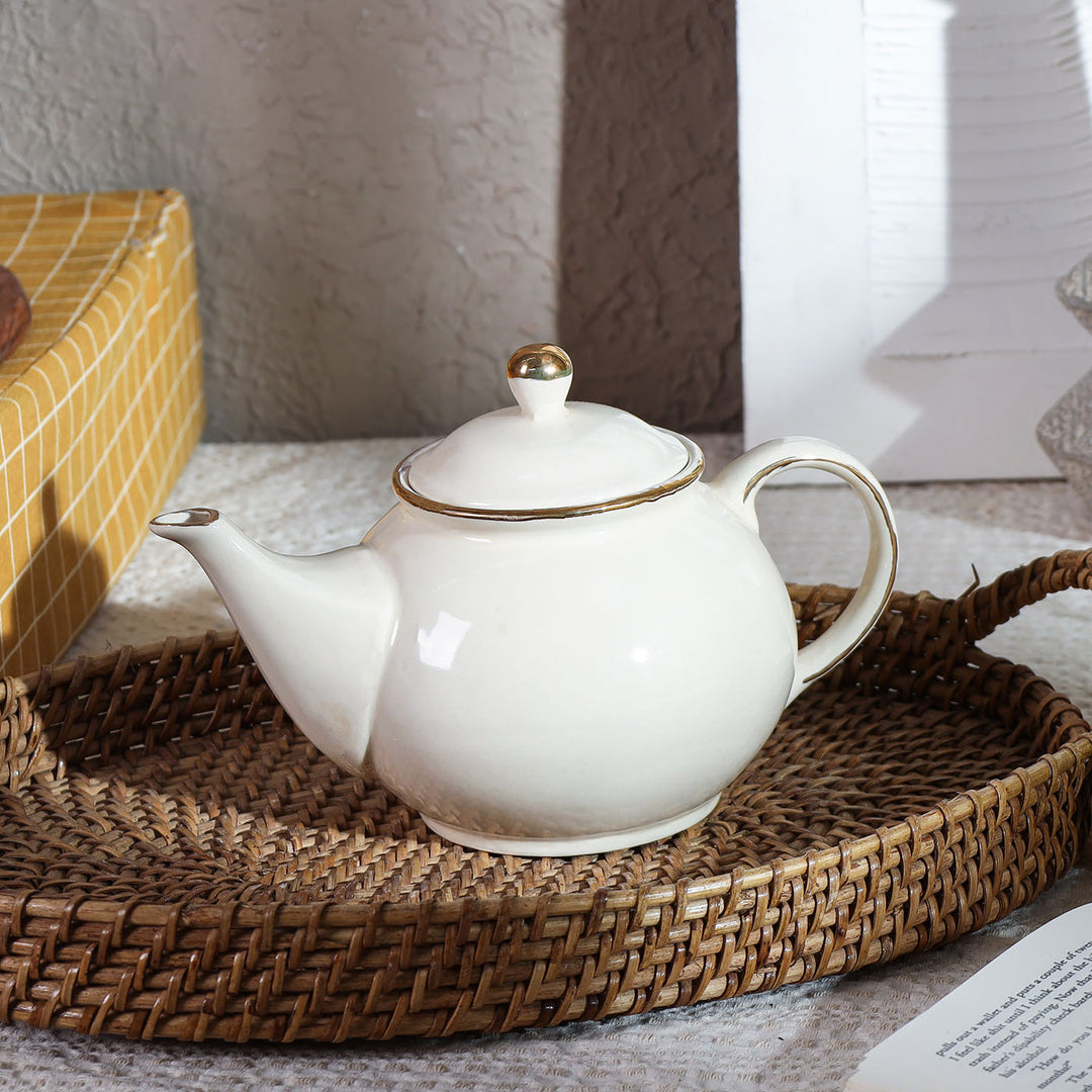 Noor Pure Gold 24K Gold Premium Ceramic Tea Set of 11 pcs