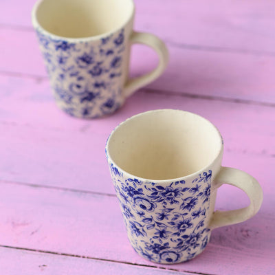 Neelambar Floral  Ceramic Mugs Set of 6 pcs