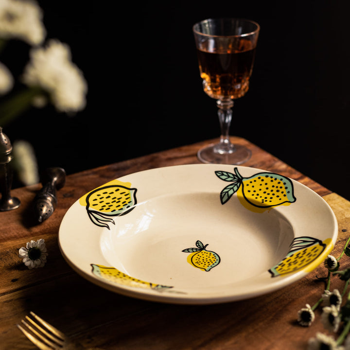 Zesty Lime Printed Dinner Set of 28 pcs