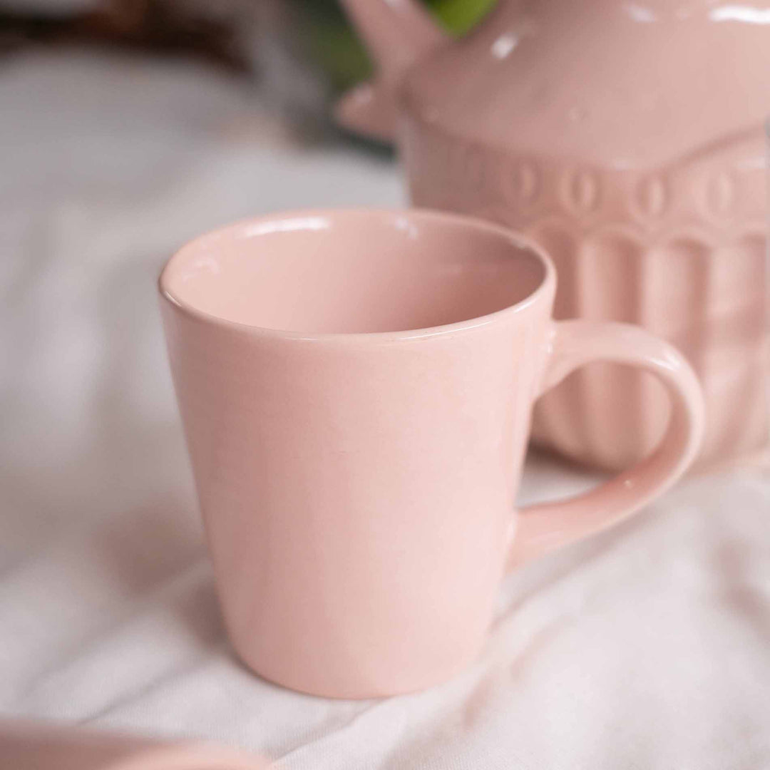 Blush Pink Artisanal Ceramic Dinner Set of 56 pcs