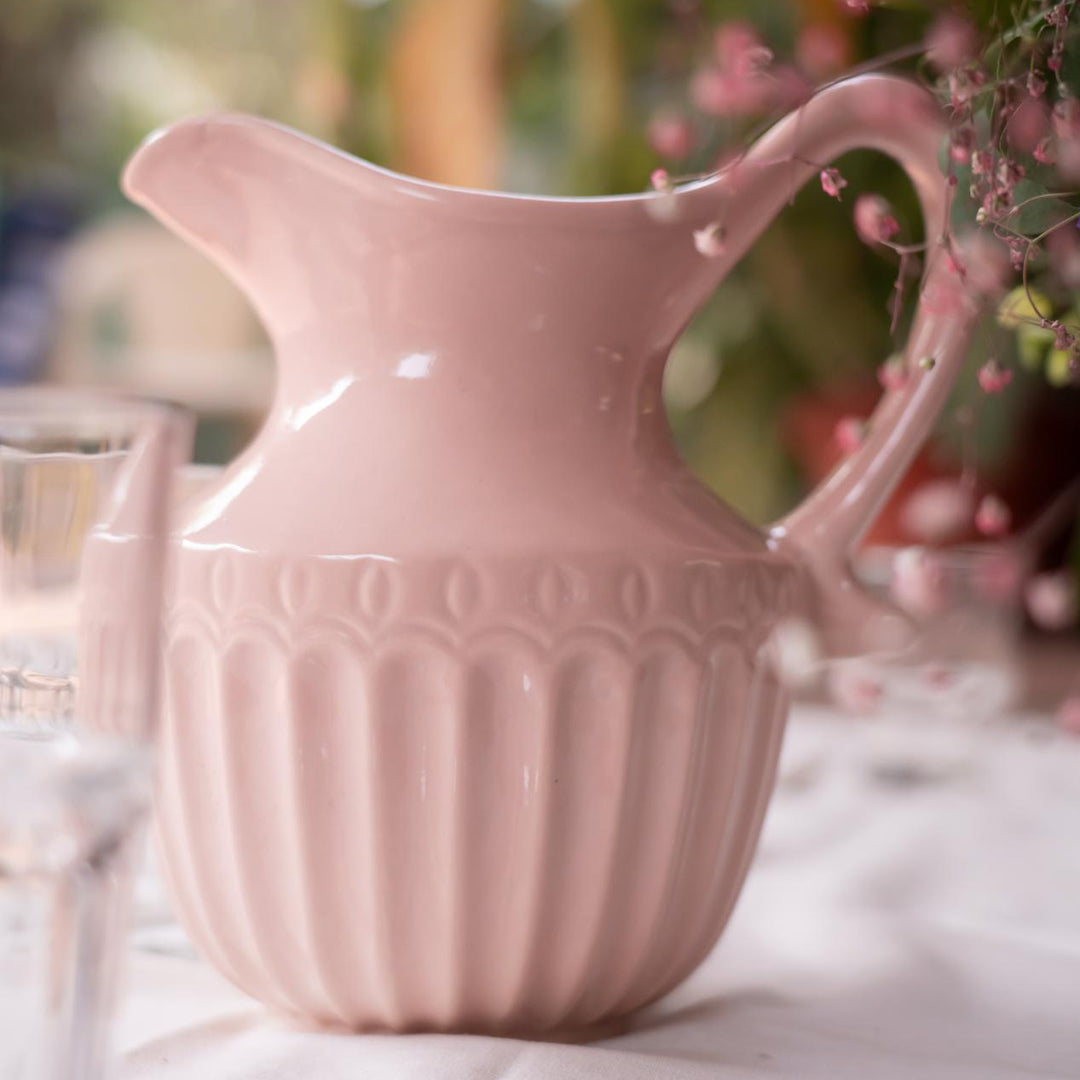 Blush Pink Artisanal Ceramic Dinner Set of 56 pcs