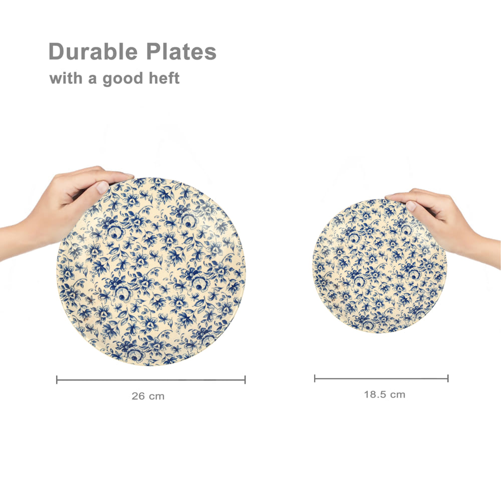 Neelambar Floral Ceramic Dinner Set of 12 pcs