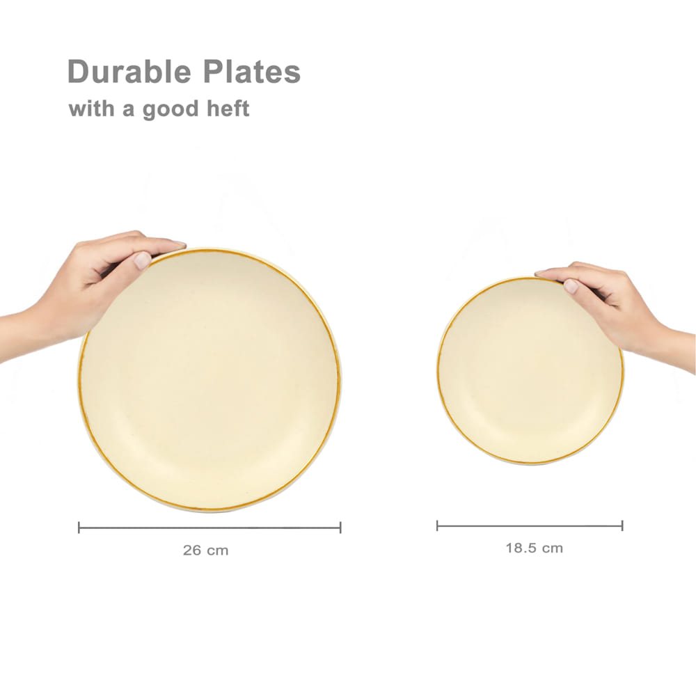 Zunair 24K Gold Ceramic Dinner Plate