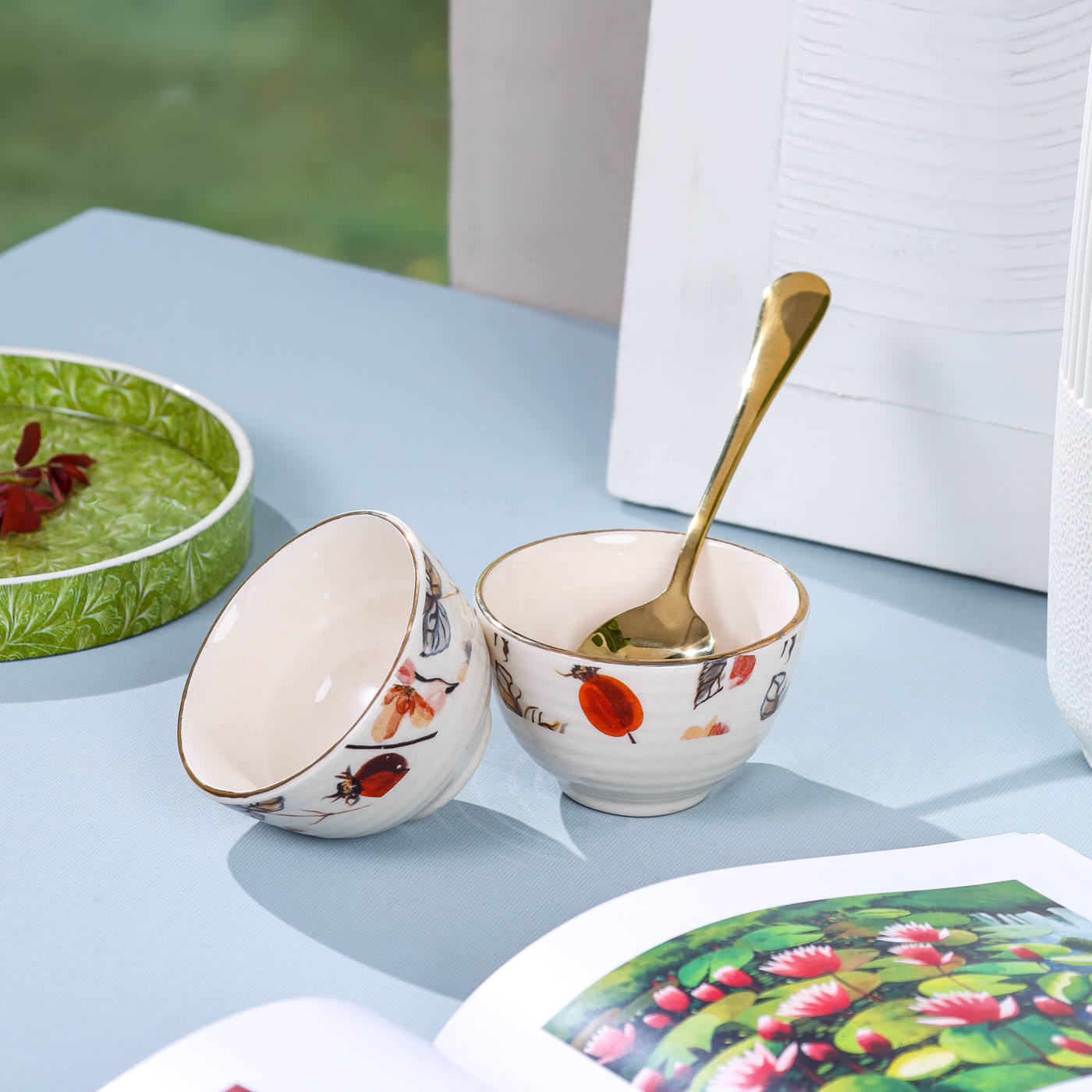 Anaara Floral Printed Dinner Set of 8 pcs