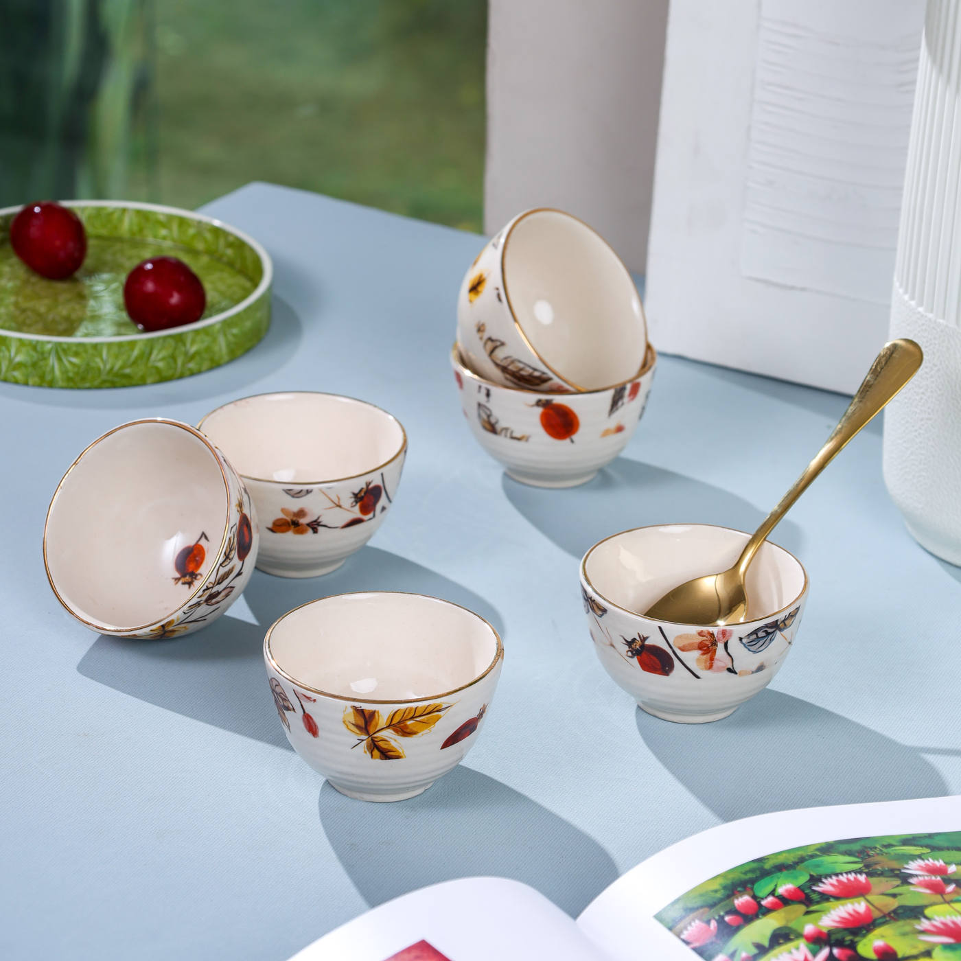 Anaara Floral Printed Dinner Set of 36 pcs