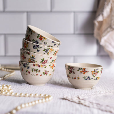 Eden's Bloom Floral Ceramic Portion Bowls