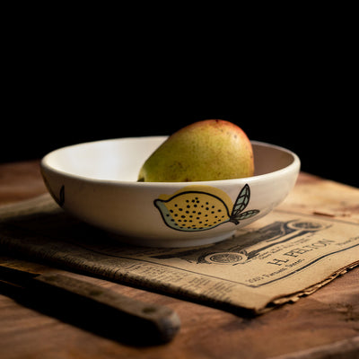 Zesty Lime Printed  7" Ceramic Serving Bowl