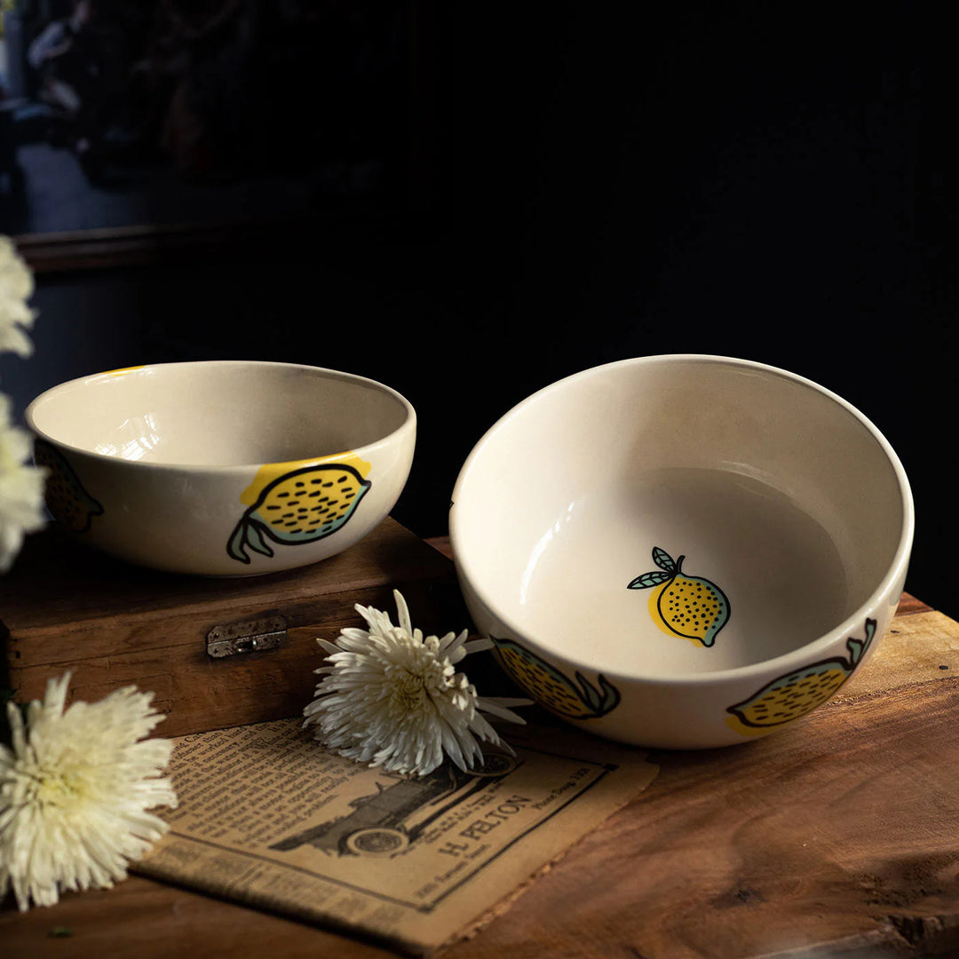 Zesty Lime Premium Ceramic Bowls Luxury Gift Box