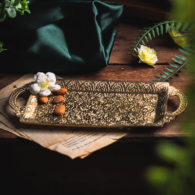 Amalfiee Premium Brass Serving Tray