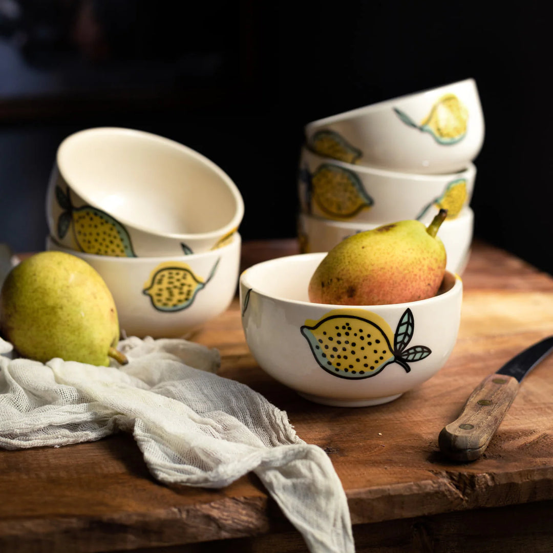 Zesty Lime Premium Ceramic Bowls Luxury Gift Box
