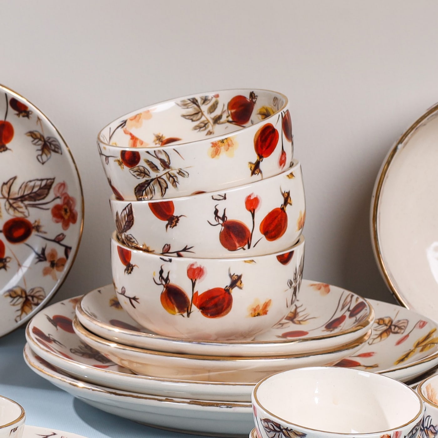 Anaara Floral Printed Dinner Set of 36 pcs