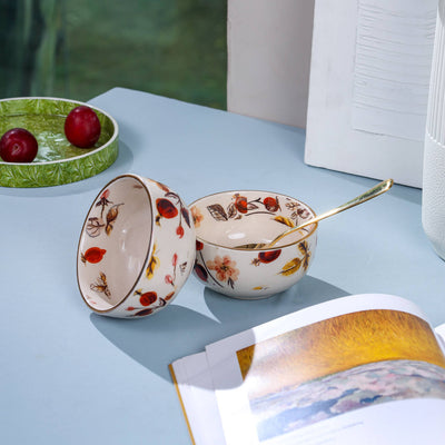 Anaara Floral Printed Soup Bowl Sets
