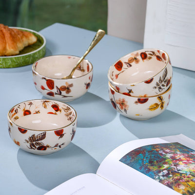Anaara Floral Printed Soup Bowl Sets