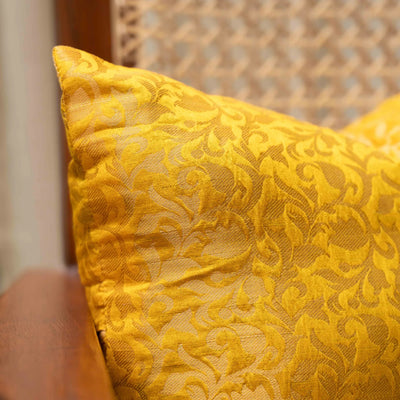 Surya Floral Silk Brocade Aashiyana Cushion Cover