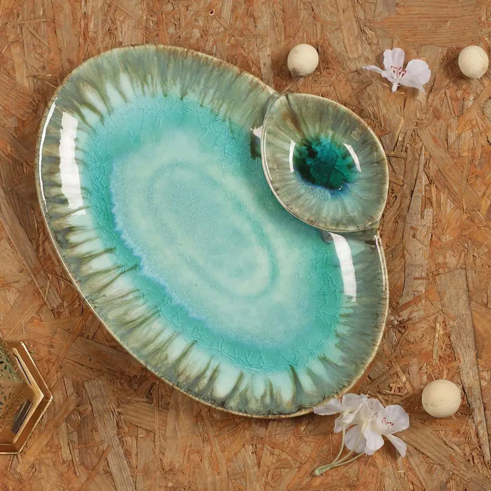 Aakash Ceramic Chip and Dip Platter Amalfiee_Ceramics