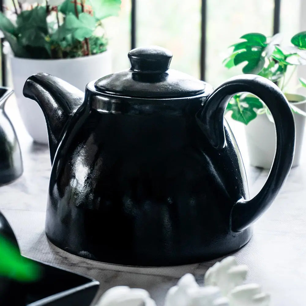 Aamaya Grand Black Ceramic Tea set of 3 Pcs Amalfiee_Ceramics