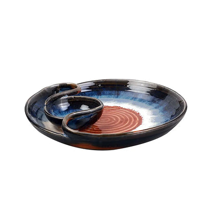 Alankar 11" Ceramic Chip And Dip Platter Amalfiee_Ceramics