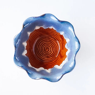 Alankar 7" Flower Ceramic Serving Bowl Amalfiee_Ceramics