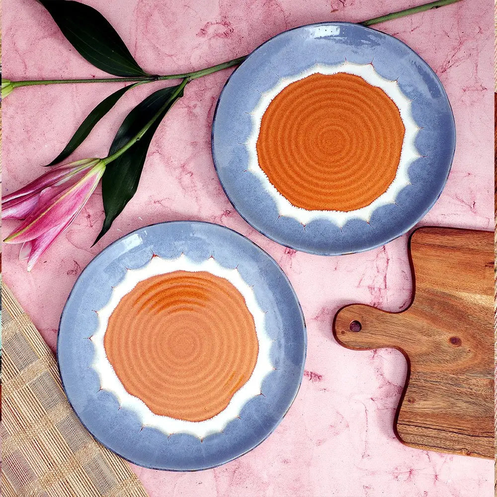 Alankar Exclusive Ceramic Dinner & Salad Plate set of 4 Amalfiee_Ceramics