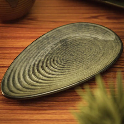 Amalfiee 11" Handmade Navhara Ceramic Serving Platter Set of 2 Amalfiee_Ceramics