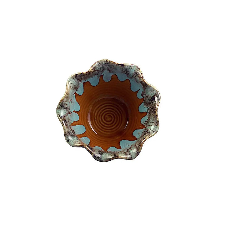 Amalfiee 7" Handmade Sea Serving Flower Salad Bowl Amalfiee_Ceramics
