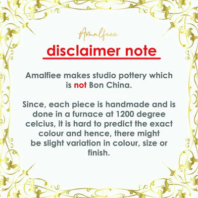 Amalfiee Aamaya Small Handmade Ceramic Quarter Plate set of 4 Amalfiee_Ceramics