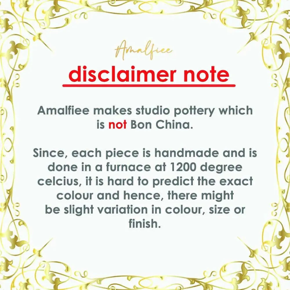Amalfiee Aamaya Small Handmade Ceramic Quarter Plate set of 6 Amalfiee_Ceramics