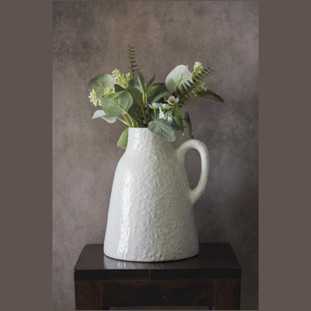 Amalfiee Artistic White Ceramic Vase Amalfiee Ceramics