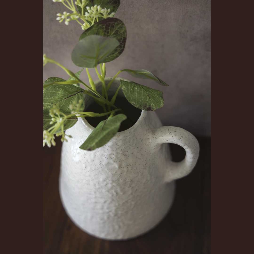 Amalfiee Artistic White Ceramic Vase Amalfiee Ceramics