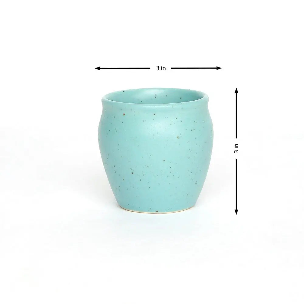Amalfiee Handmade 300ml Neelaksh Ceramic Tea Kulhad Set of 6 Amalfiee_Ceramics