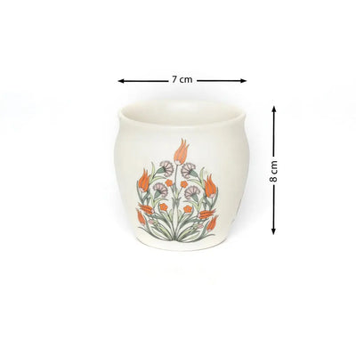 Amalfiee Handmade 300ml Orange Tulip Ceramic Tea Kulhad Set of 2 Amalfiee_Ceramics