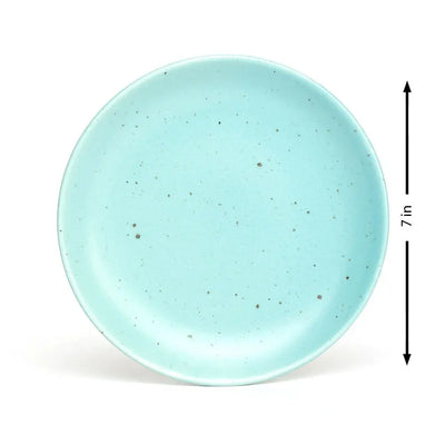Amalfiee Handmade 7" Neelaksh Ceramic Quarter Dinner Plate Set of 4 Amalfiee_Ceramics