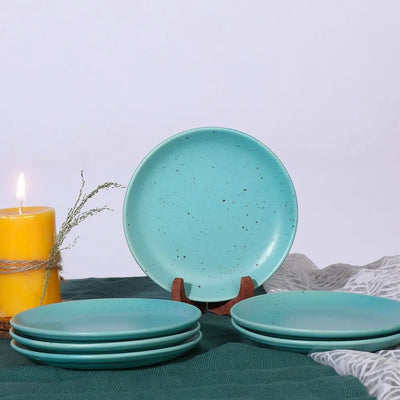 Amalfiee Handmade 7" Neelaksh Ceramic Quarter Dinner Plate Set of 6 Amalfiee_Ceramics