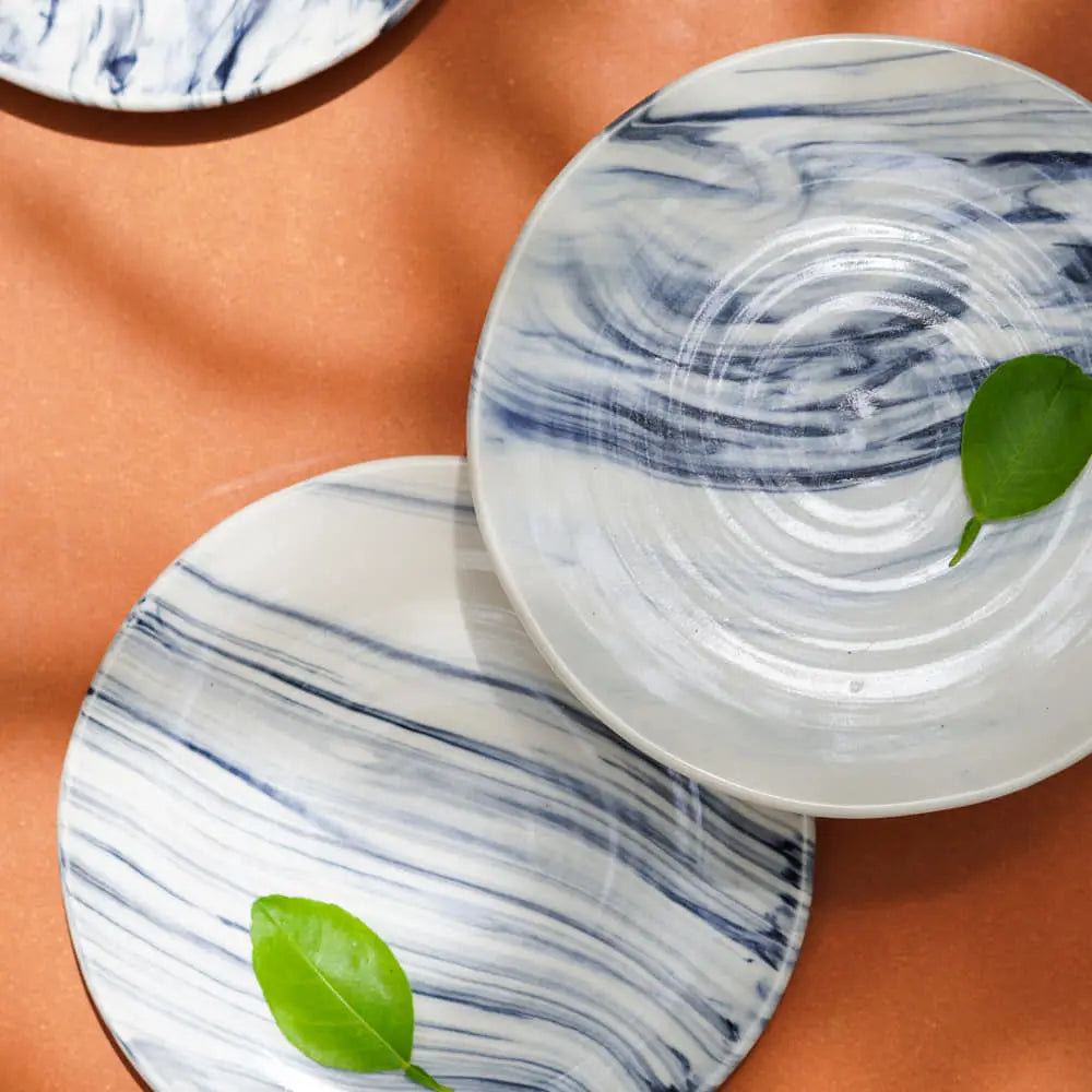 Amalfiee Handmade 7" Syaahee Ceramic Single Plate Set of 2 Amalfiee_Ceramics
