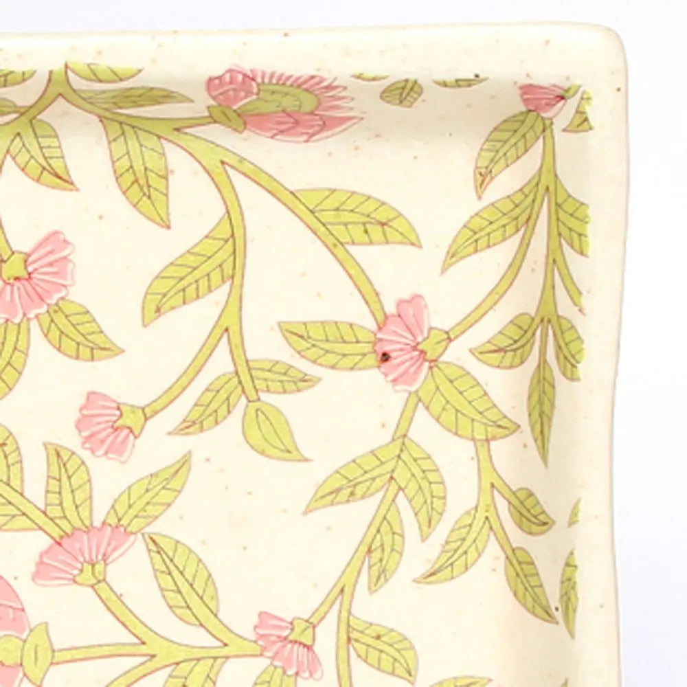 Amalfiee Handmade Kamal Ceramic Tea Kulhad and Snacks Serving Tray Set of 4 Amalfiee_Ceramics