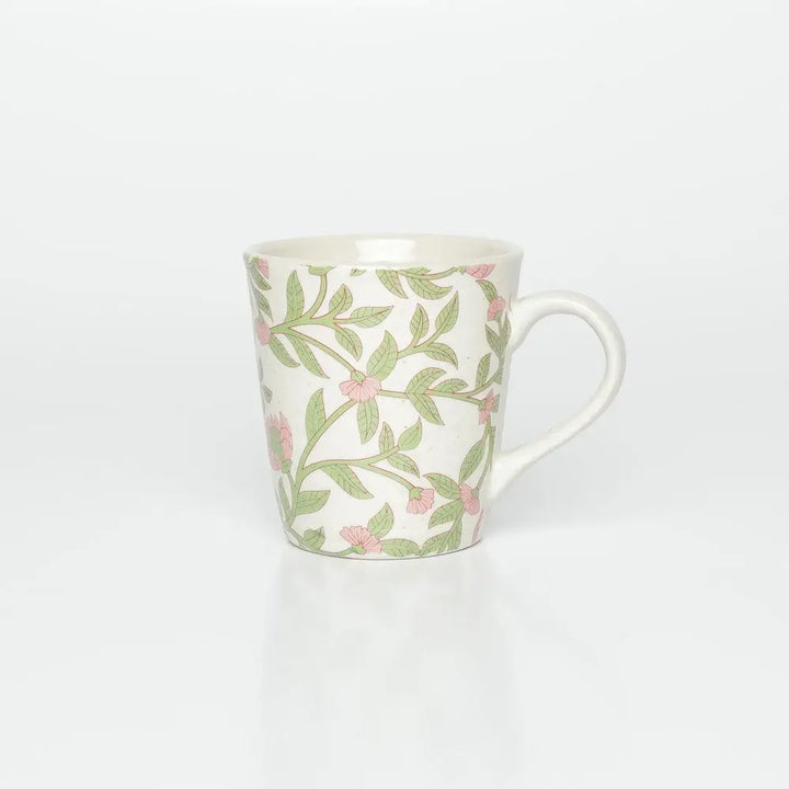 Amalfiee Handmade Kamal Print Ceramic Coffee Mug and Tray Set of 3 Amalfiee_Ceramics