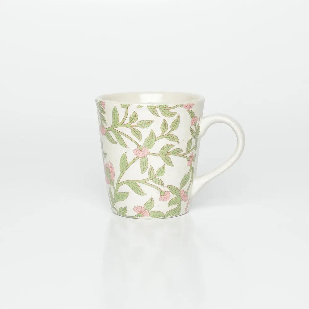 Amalfiee Handmade Kamal Print Ceramic Coffee Mug and Tray Set of 3 Amalfiee_Ceramics