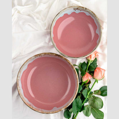 Amalfiee Handmade Premium 8" Rouge Ceramic Serving Bowl Amalfiee Ceramics