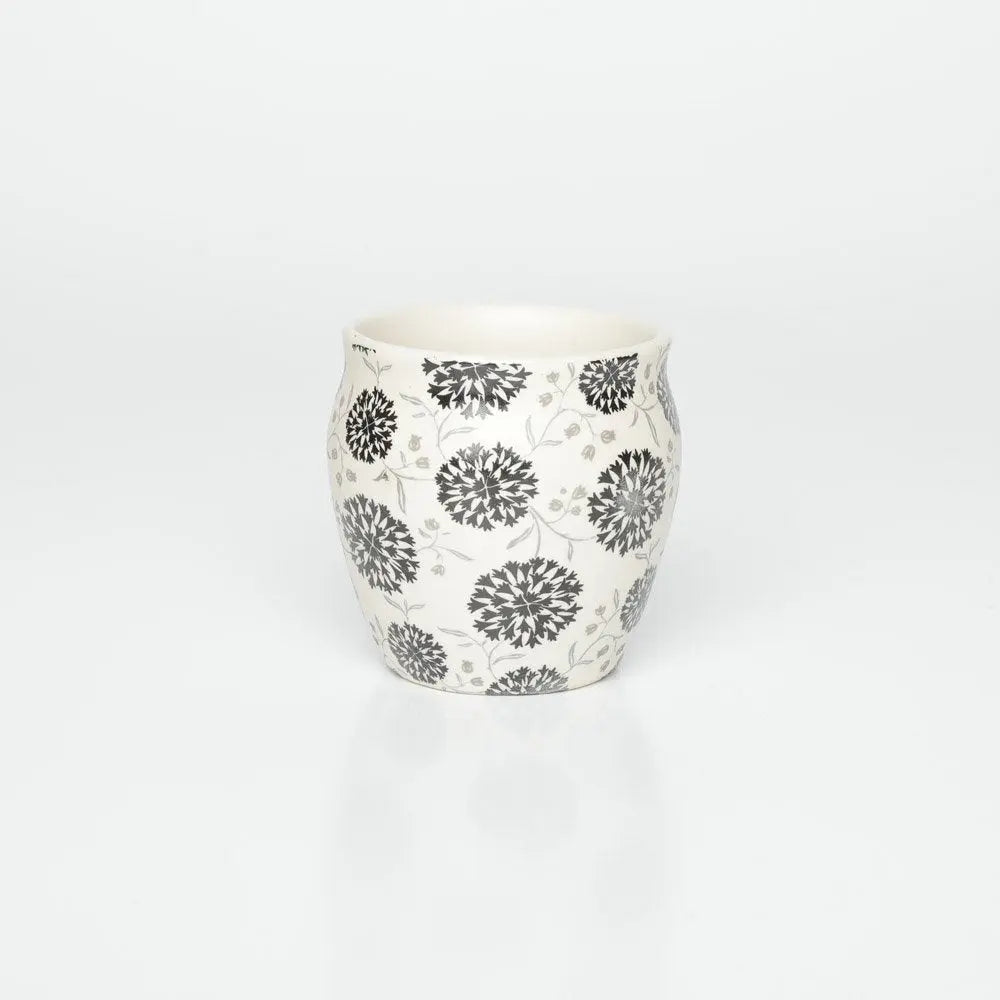Amalfiee Handmade Syahi Black Print Ceramic Serving Tray and Kulhad Set of 3 Amalfiee_Ceramics