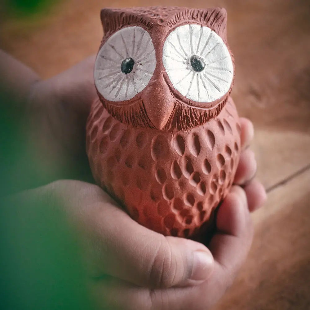 Amalfiee Handmade Terracota Funky Owl Decor set of 3pcs Amalfiee_Ceramics