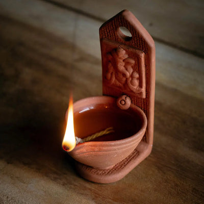 Amalfiee Handmade Terracotta Ganpati Diya Lamp set of 4 Amalfiee_Ceramics