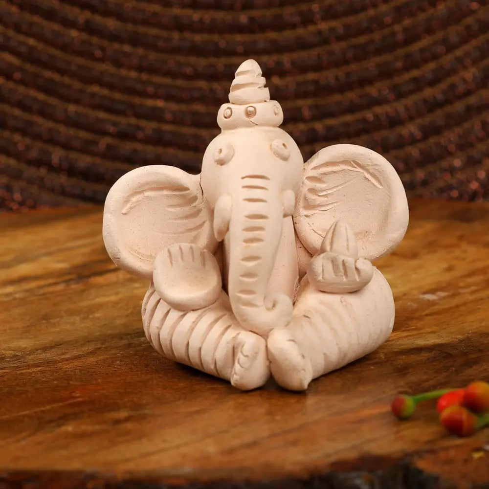 Amalfiee Handmade Terracotta Small and Medium Ganesh Sculpture Set of 3 Amalfiee_Ceramics