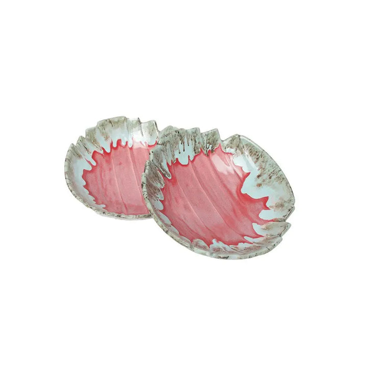 Amalfiee Rouge 11" Handmade Large Ceramic Serving Bowl Set of 2 Amalfiee_Ceramics