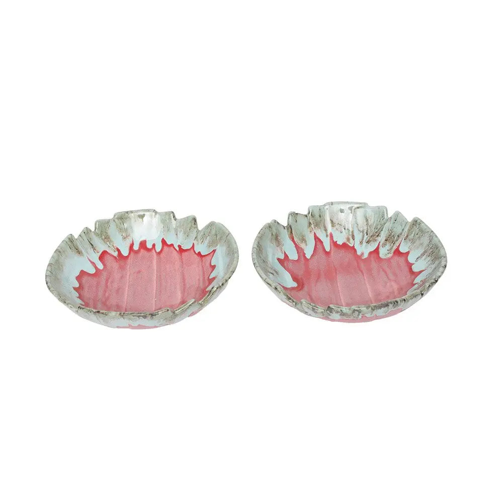 Amalfiee Rouge 11" Handmade Large Ceramic Serving Bowl Set of 2 Amalfiee_Ceramics