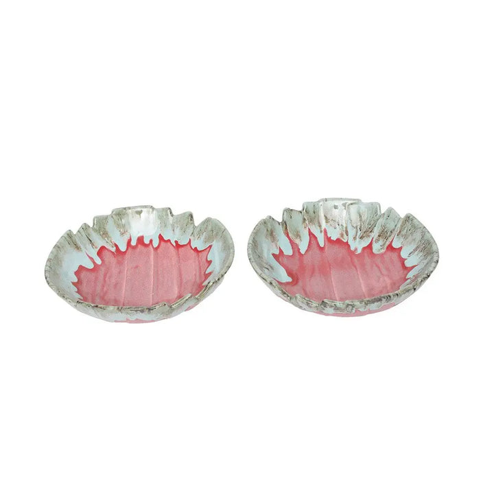 Amalfiee Rouge 11" Handmade Large Ceramic Serving Bowl Set of 2 Amalfiee_Ceramics