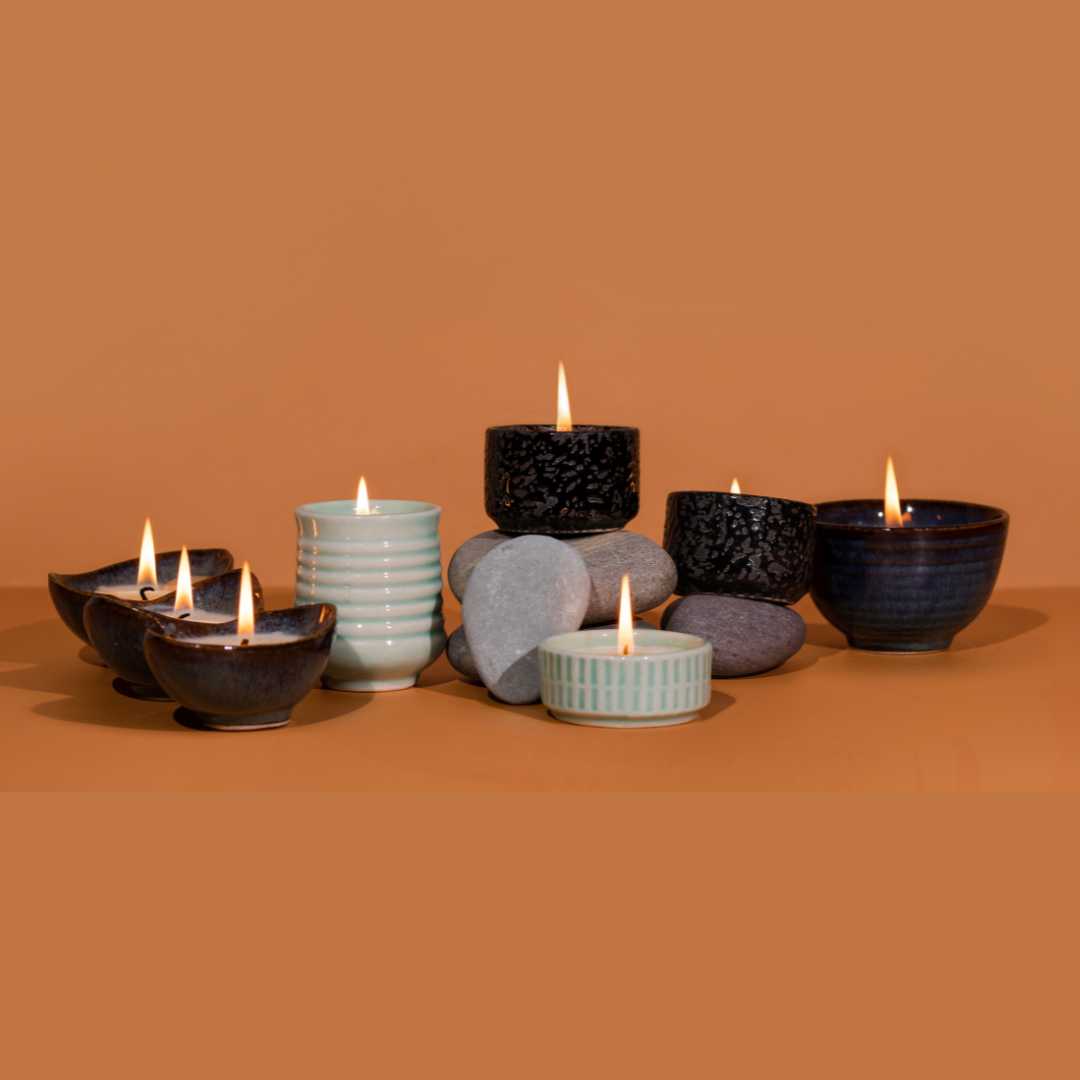 Assorted Scented Candle set of 7pcs Amalfiee Ceramics
