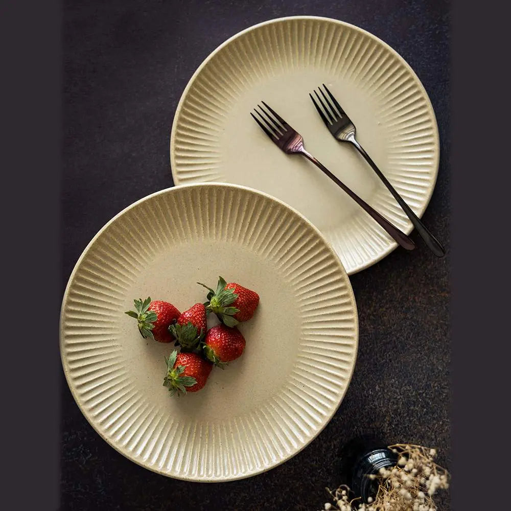 Banafsha Ceramic Plates with Rimmed Edge Amalfiee_Ceramics