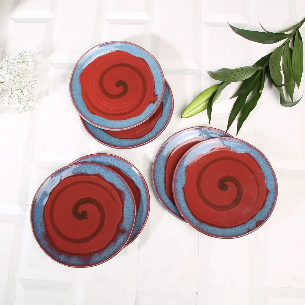 Banafsha Ceramic Quarter Dinner Plate Set of 6 Amalfiee_Ceramics